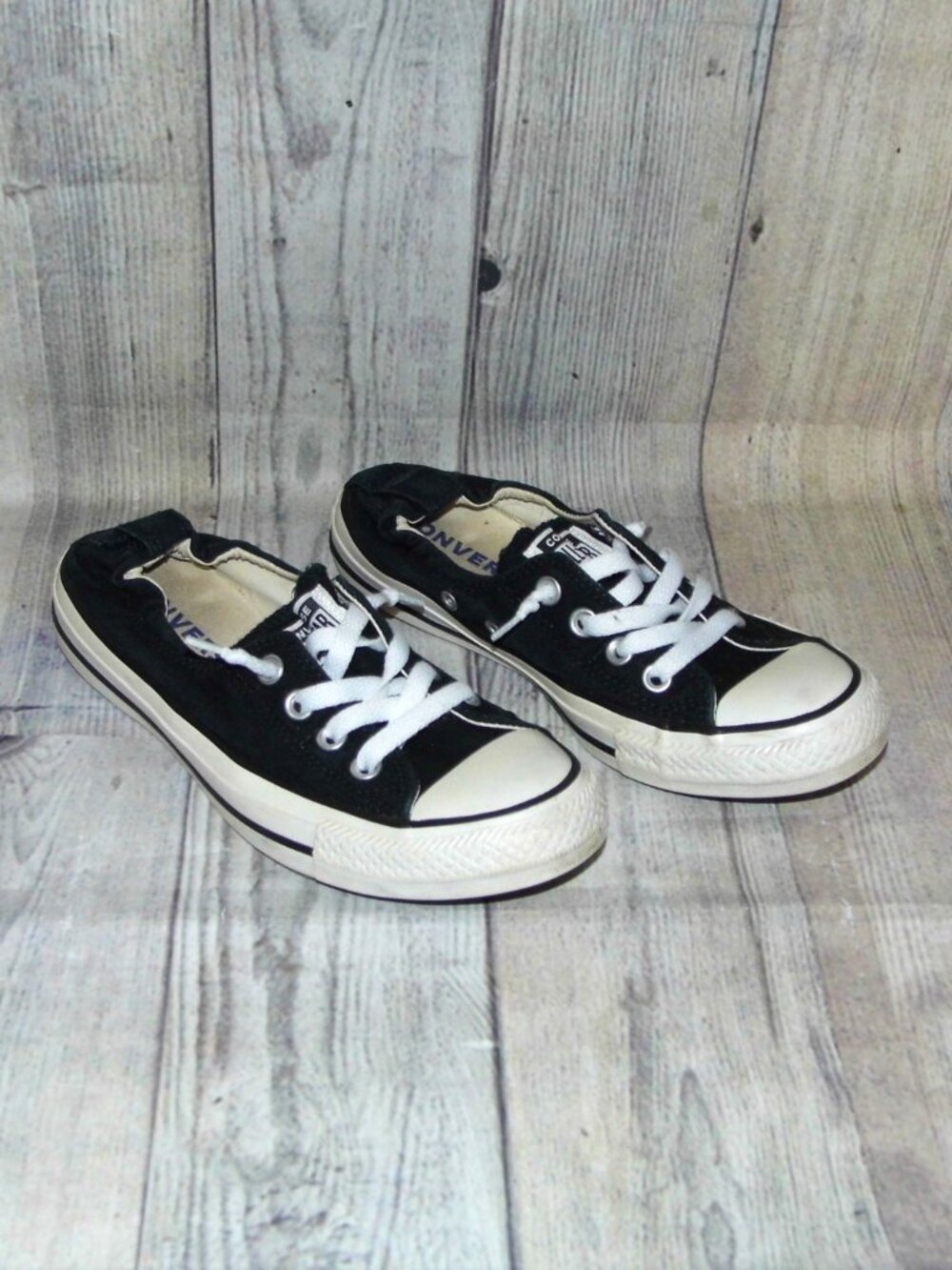 CONVERSE Chuck Taylor All Star Shoreline Black Sneakers Womens Size 7.5